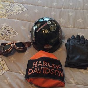 Harley Davidson Helmet with Accessories